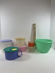 Tupperware Container Bowl Lot W/lids (7) Various Sizes Wonderlier Included. Fixed Price $34.97.