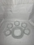 Vintage Italian Glass 6-PIECE Set Apple Shaped Salad Fruit. Fixed Price $23.00.