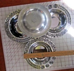 Reggae Wilton Armetale Rwp Rimmed Salad Soup Snack Bowls 4 Black Squiggles. Fixed Price $95.00.