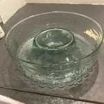 Studio Nova Glass Holiday Cheer Chip And Dip Bowl Mf. Fixed Price $27.00.