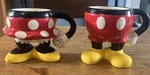Disney Parks Mickey Minnie Mouse Mugs Set Pants Legs Coffee Tea Cups. Fixed Price $19.99.