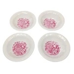 Vtg Homer Laughlin Bowls Harvest Blue Mark H44N6 6" Red Fruit Pattern 4PC. Fixed Price $15.92.