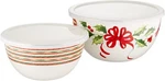 Lenox Home For The Holidays Metal Bowls W/plastic Lids Set Of 2 Christmas New!. Fixed Price $32.54.