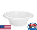 Basix 400 Count Disposable 12 Oz White Plastic Soup Bowls, Microwavable, Great. Fixed Price $72.97.