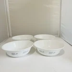 Set Of Corelle Friendship Cereal Bowls 6 1/4 Gray Floral By Corning Made Usa. Fixed Price $14.00.