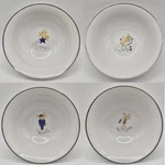 4 Pottery Barn Reindeer 6.5" Cereal Bowl Set Comet Cupid Donner Vixen. Fixed Price $120.00.
