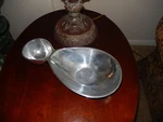 Crate And Barrel Aluminum Chip Dip Dish (223-190). Fixed Price $18.00.