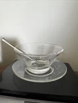 Princess House HERITAGE429 Crystal Mayonnaise/condiment Serving Bowl Plate Spoon. Fixed Price $15.00.