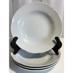 Set Of 4 Vintage Couture Fine China 9 Scalloped Soup Bowls ME210 Alabaster Euc. Fixed Price $36.95.