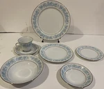 Noritake China Milford 2227 Pattern 7-PIECE Place Setting W/ Fruit & Soup Bowls. Fixed Price $23.00.
