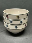 3 Vintage Folk Craft Stoneware Rainbow Trout Soup Cereal Bowls Scotty Z. Fixed Price $30.00.
