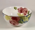New Anthropologie Anais Floral Cereal Ice Cream Bowl Gold Rimmed Htf. Fixed Price $26.00.