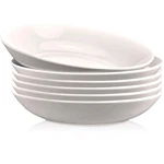 6 Porcelain Pasta Bowls - Dish Set For Salad, Desserts, Soup 22 Ounce .... Fixed Price $29.92.