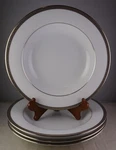 Four Charter Club Grand Buffet Platinum Rim Soup Bowls - Excellent Condition. Fixed Price $41.95.