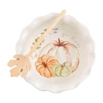 Mud Pie Home Give Watercolor Pumpkin Thanksgiving Side Bowl Set. Fixed Price $49.99.