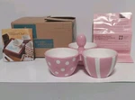 Pampered Chef Simple Additions Pink Bowl Trio #2069 Help Whip Cancer Snack Dip. Fixed Price $14.99.