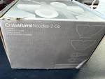 Crate & Barrel Noodles 2 Go Ramen/soup 6 Pc Set- Spoons, Bowls, Sticks New. Fixed Price $14.50.