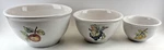 Bia Cordon Bleu Three Nesting Mixing Bowls: 10.1/2, 8.1/2, 6.1/2 Inches Diameter. Fixed Price $31.99.