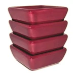 Pampered Chef Simple Additions Sauce Dip Bowls Cranberry 4 Petite Squares A+. Fixed Price $10.98.