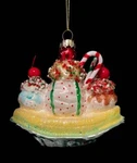 MY19 Blown Glass Banana Split Ice Cream Christmas Ornament Dessert Sweet Treat. Fixed Price $32.91.