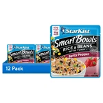 (12 Pack) Starkist Smart Bowls Spicy Pepper Rice And Beans With Tuna, 4.5 Oz. Fixed Price $18.50.
