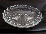 1960S Indiana Whitehall Colony Cubist Clear Glass Oval Serving Bowl 10" Dish Vtg. Fixed Price $11.24.