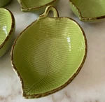 Pottery Barn Tropical Green Leaf Salad Bowls Entertaining Single 3 Avail. Fixed Price $18.00.
