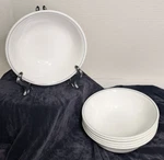 Corelle Apricot Grove Corning Soup Cereal Bowl Set Of 4 W/ Gray Line 6.5". Fixed Price $22.00.