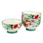 The Pioneer Woman Flea Market Floral Teal 6" Stoneware Footed Bowls 4-PACK. Fixed Price $43.56.