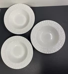 Set Of 3 Royal Albert Old Country Roses Embossed Bone China White 9.75 Bowls. Fixed Price $45.00.