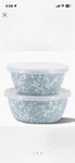 Golden Rabbit Prep Set Of 2 With Lid-sea Glass Hand-swirled. Fixed Price $30.00.