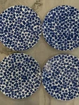 Viva By Vietri Santorini Flower Salad Plates Set Of 4 9 Blue Floral Portugal. Fixed Price $78.00.