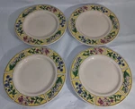 4 Sakura Majesticware Spring Valley Dessert Plates Saucers Sue Zipkin Flowers. Fixed Price $16.99.