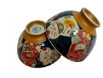 Japanese Mino Ware Ceramic Rice Bowl Set Happy Smiling Cat Pattern 4.84 Inche.... Fixed Price $39.89.