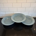Set Of 3 Rachael Ray Cucina Agave Blue Vegetable Serving Bowl 10" Diameter Read!. Fixed Price $39.97.
