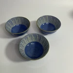 Anthropologie Tidbit Rice Bowls Set Of 3 Patina Vie Blue White 4.5 Diameter. Fixed Price $22.49.
