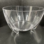 Prodyne Clear Acrylic Round Salad Serving Bowl Footed 11" H X 7" Picnic Used. Fixed Price $25.00.
