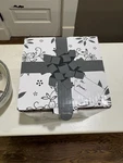Temp-tations By Tara Ceramic Dip Bowl Spreader Gray Floral Gift Set Box. Fixed Price $19.00.