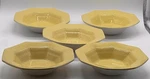 Vintage Independence Ironstone Interpace Yellow Dessert Bowls Set 5 Japan. Fixed Price $22.00.