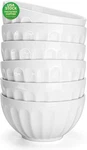 Set Of 6 Porcelain Cereal Bowls 18 Ounce Fluted White Noodle Soup Salad. Fixed Price $39.99.