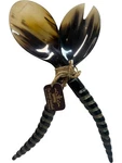 The Royal Standard Natural Bovine Horn Salad Servers Set Nwt Handcrafted. Fixed Price $24.97.