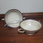 Heinrich Selb Bavaria Christine Footed Soup Bowl HC1021 Set Of Two Blue Band. Fixed Price $20.00.