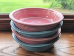 Fiesta Classic Rim Cereal Bowls Multi-color Salad Soup Hlc Usa-set Of 4. Fixed Price $31.97.