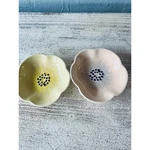 Now Designs Denica Small Ceramic Floral Dish Bowls Set Of 2 Yellow Pink. Fixed Price $7.00.