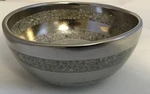 Michael Wainwright Round Bowl Amalfi Platinum Crackle Design Each Piece Unique. Fixed Price $40.00.