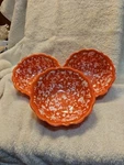 Lot Of 3 Pioneer Woman Splatter Coral 5 1/4" Dip/prep Bowls New. Fixed Price $17.00.