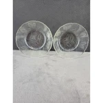 Arcoroc France Fleur Clear Glass 6 Inch Dessert Cereal Bowls Set Of 2 Scalloped. Fixed Price $24.98.