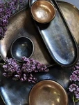 Julia Knight Bowl Decorative Hand Sculpted 4 Eclipse Aluminum Mist Dish Signed. Fixed Price $23.00.