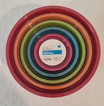 Room Essentials 5PCS Plastic Multi-color Nest Mixing Bowls Set Dishwasher Safe. Fixed Price $15.00.