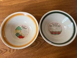 2 Vintage Ceramic Chefs & Garden Salad Recipe Large Bowl. Fixed Price $19.99.